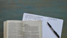 Photo of a open Bible illustrating the article Did Jephthah Sacrifice His Daughter?