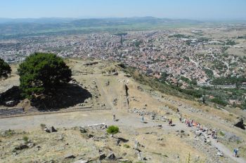 <p>The foundation of the altar of Zeus, the vestiges of which were taken to Berlin in the 1800s (photo by Joel Meeker).</p>