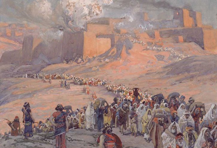 <p>Around 586 B.C. King Nebuchadnezzar destroyed Jerusalem and the temple built by Solomon. After the destruction of the city, he took more of the Jews into captivity. </p>