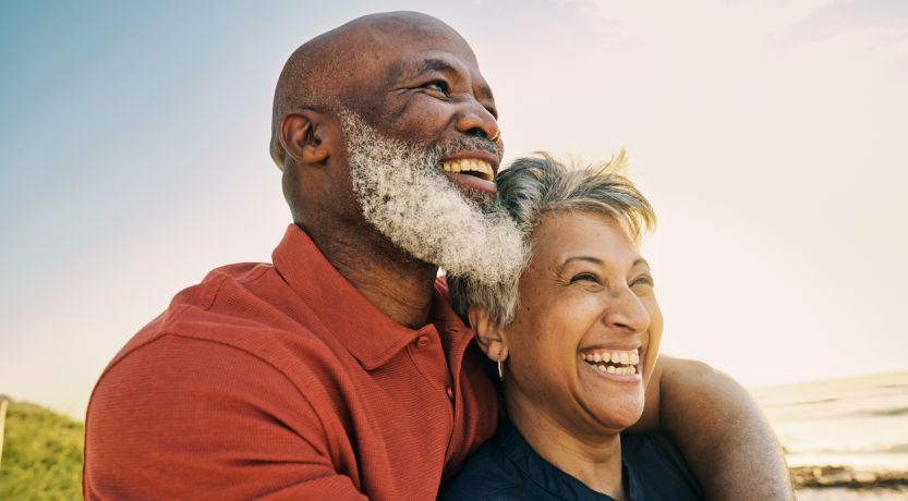 Photo of smiling older couple to illustrate the article Love Is a Choice.